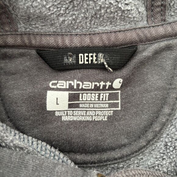 Carhartt Mens Rain Defender Hoodie Size L Loose Fit Workwear Goprcore Grunge - Picture 3 of 8